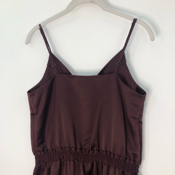 Parker 0 cargo satin jumpsuit burgundy red jogger 0983 skim sweetheart - Picture 8 of 11